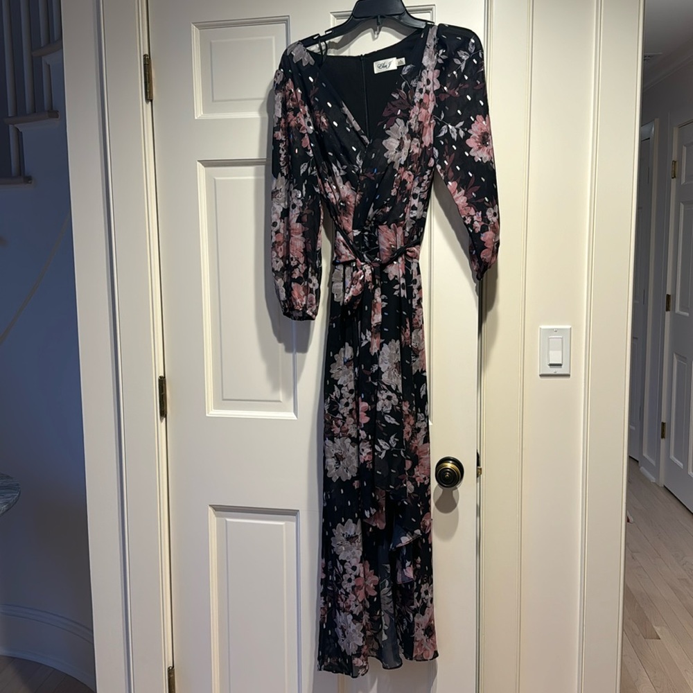 Eliza J Long sleeve high low dress